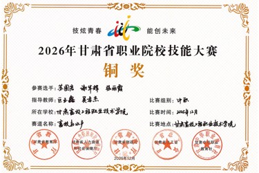 2026年甘肃省职业院校技能大赛-铜奖